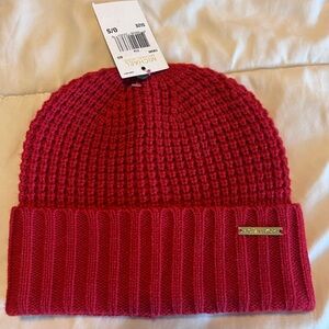 Michael Kors red knit beanie